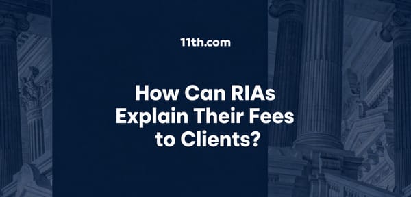How Can RIAs Explain Their Fees to Clients?